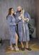 Парні халати Family Look "Grey & Cappuccino" | Сірий (Велсофт) 1023+4002-TOMIKO-GR-CAP фото 2