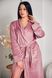 Жіночий довгий халат Velour Luxe | Плюшевий велюр на бавовні (Рожева пудра) 710-PINK-POWDER фото 8