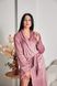 Жіночий довгий халат Velour Luxe | Плюшевий велюр на бавовні (Рожева пудра) 710-PINK-POWDER фото 6