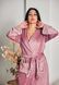 Жіночий довгий халат Velour Luxe | Плюшевий велюр на бавовні (Рожева пудра) 710-PINK-POWDER фото 5