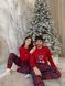 Парні новорічні піжами "Winter Holiday" (Червоні) | Family Look SET-WINTER-RED фото 3
