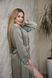 Жіночий довгий халат Velour Luxe | Плюшевий велюр на бавовні (Фісташка) 710-PISTACHIO фото 5