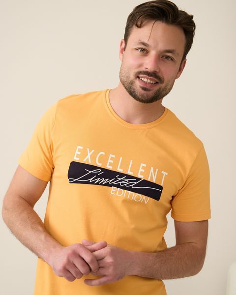 Фото Літній чоловічий комплект з шортами Excellent | Жовта піжама для дому &ndash; купити в Bluebell Room