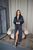 Фото Жіночий довгий халат Velour Luxe | Плюшевий велюр на бавовні (Графіт) &ndash; купити в Bluebell Room
