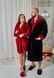 Парні халати для закоханих Family Look (Чорний та Бордо) | Купити теплий набір халатів TOMIKO-4002+1026-BORDEAUX фото 1