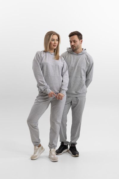 Фото Парні костюми з худі для закоханих Family Look | Набір меланжевих комплектів &ndash; купити в Bluebell Room