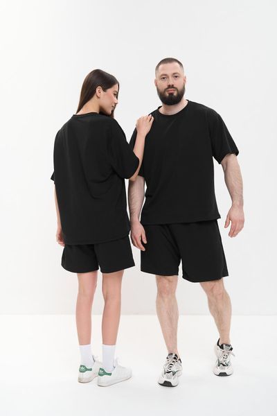 Фото Парні прогулянкові костюми Family Look | Чорний набір оверсайз комплектів RELAX &ndash; купити в Bluebell Room